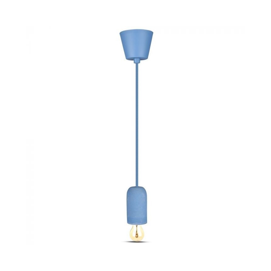 Napájací kábel 1xE27/60W/230V betón/modrá