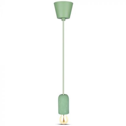 Napájací kábel 1xE27/60W/230V betón/zelená