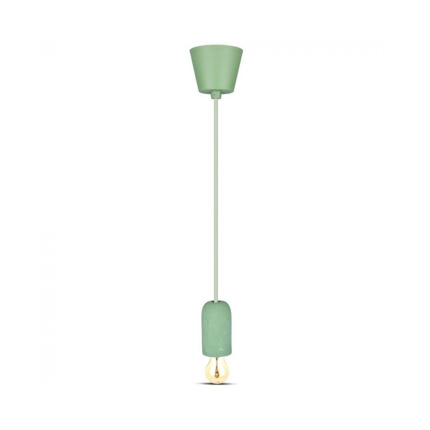 Napájací kábel 1xE27/60W/230V betón/zelená