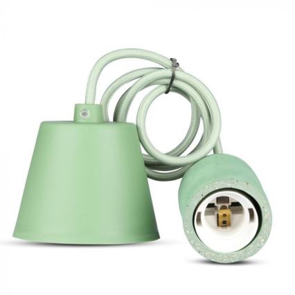 Napájací kábel 1xE27/60W/230V betón/zelená