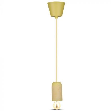 Napájací kábel 1xE27/60W/230V betón/žltá