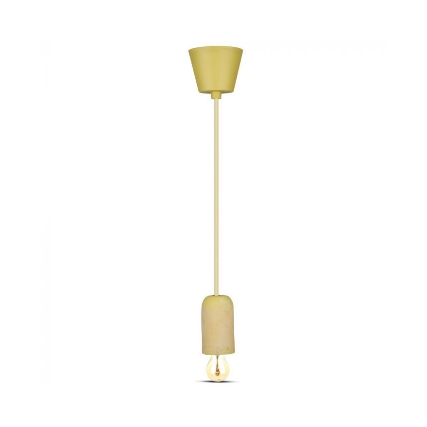 Napájací kábel 1xE27/60W/230V betón/žltá