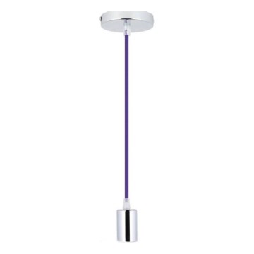 Napájací kábel 1xE27/60W/230V fialová/lesklý chróm
