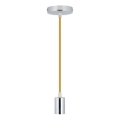 Napájací kábel 1xE27/60W/230V hnedá/lesklý chróm