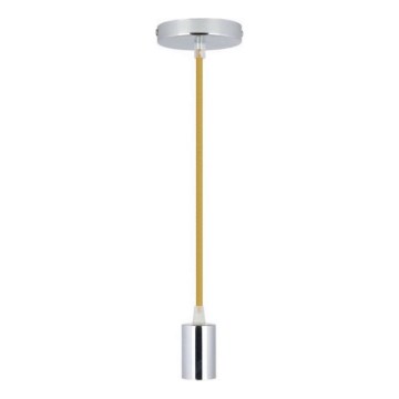 Napájací kábel 1xE27/60W/230V hnedá/lesklý chróm