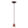 Napájací kábel 1xE27/60W/230V hnedá/porcelán