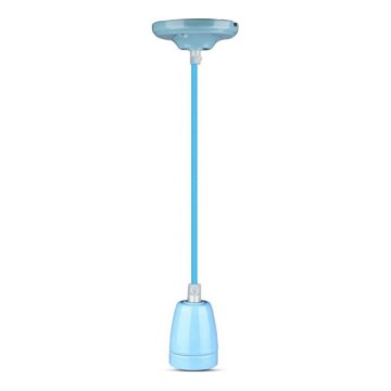 Napájací kábel 1xE27/60W/230V modrá/porcelán