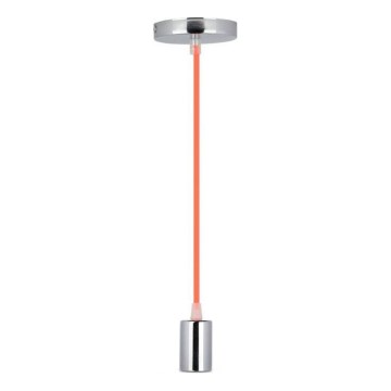 Napájací kábel 1xE27/60W/230V oranžová/lesklý chróm