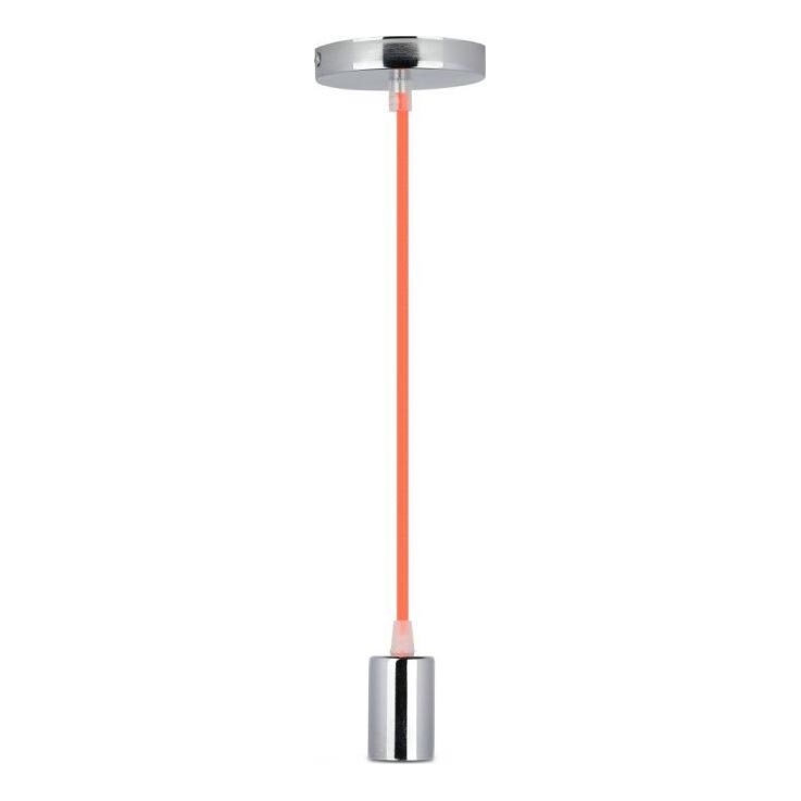 Napájací kábel 1xE27/60W/230V oranžová/lesklý chróm