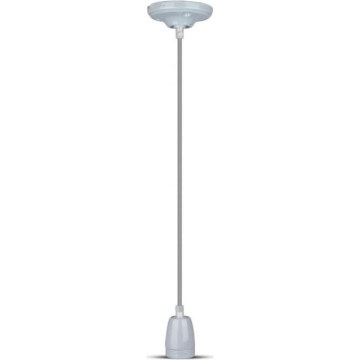 Napájací kábel 1xE27/60W/230V šedá/porcelán