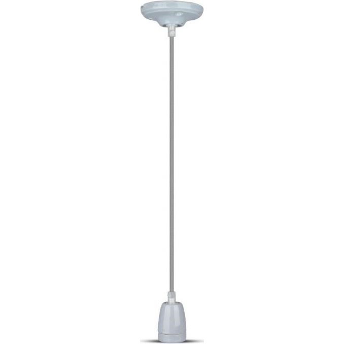 Napájací kábel 1xE27/60W/230V šedá/porcelán