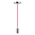 Napájací kábel 1xE27/60W/230V tmavoružová/lesklý chróm