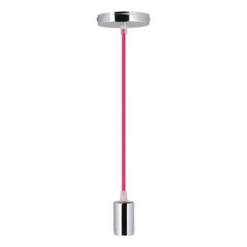 Napájací kábel 1xE27/60W/230V tmavoružová/lesklý chróm