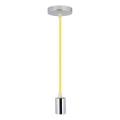 Napájací kábel 1xE27/60W/230V žltá/lesklý chróm
