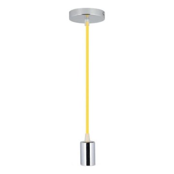 Napájací kábel 1xE27/60W/230V žltá/lesklý chróm