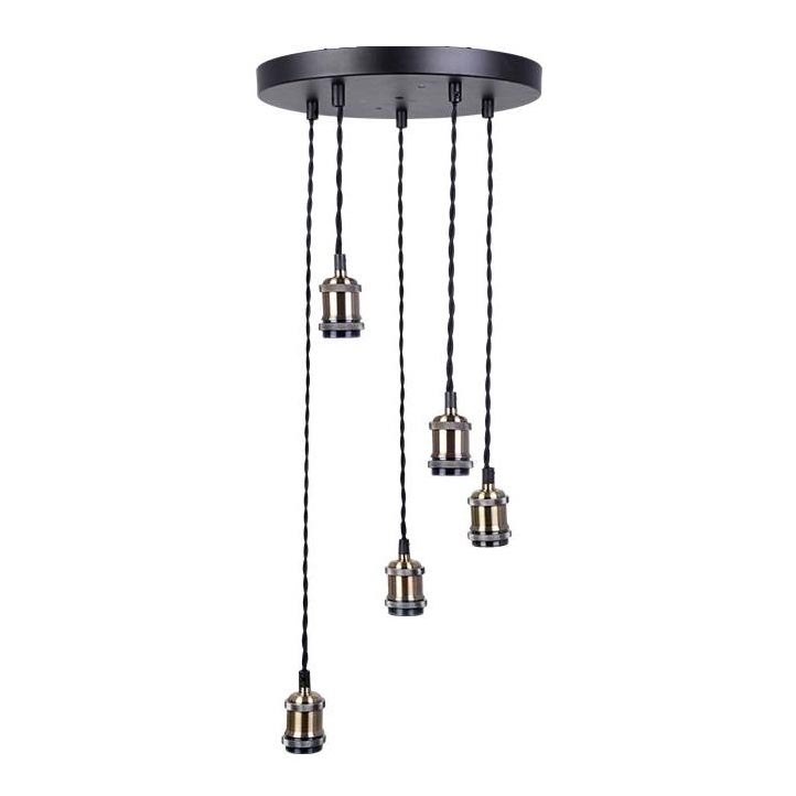 Napájací kábel 5xE27/60W/230V bronz