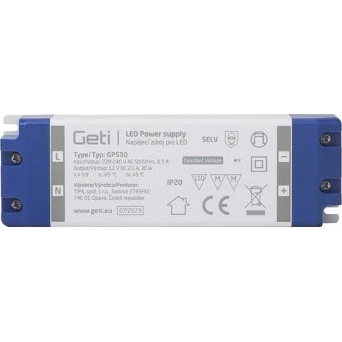 Napájací zdroj spínaný pre LED pásiky 30W/12V IP20