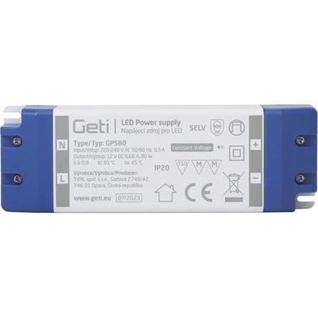 Napájací zdroj spínaný pre LED pásiky 80W/12V IP20
