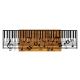 Nástenná dekorácia 100x30 cm klavír drevo/kov