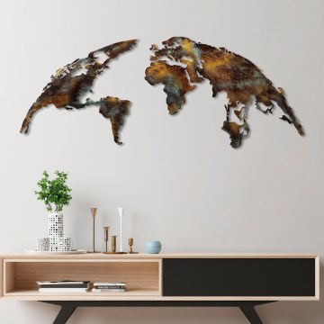 Nástenná dekorácia 2 ks 150x59 cm planéta kov
