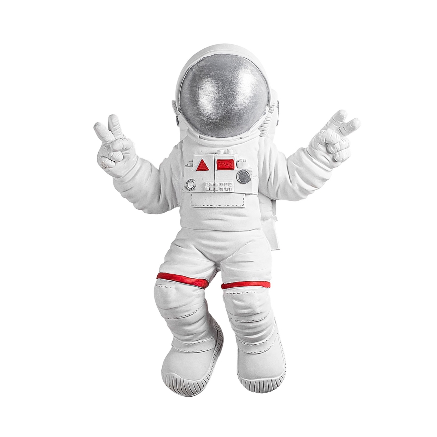 Nástenná dekorácia 47x35 cm astronaut strieborná