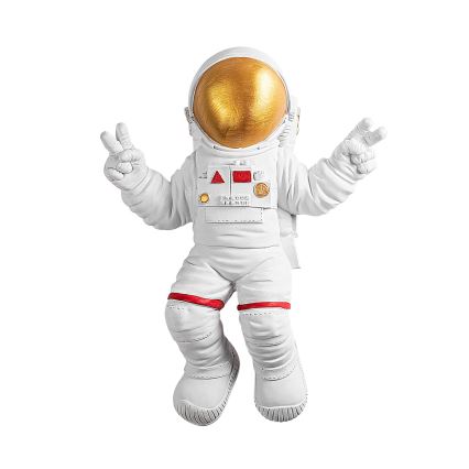 Nástenná dekorácia 47x35 cm astronaut zlatá