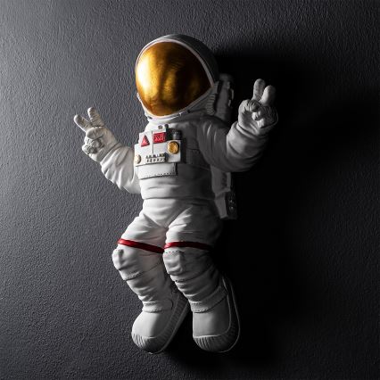 Nástenná dekorácia 47x35 cm astronaut zlatá