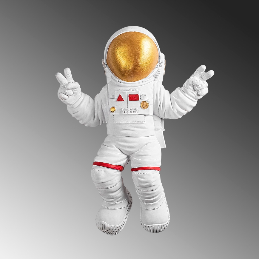 Nástenná dekorácia 47x35 cm astronaut zlatá