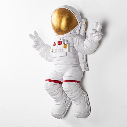 Nástenná dekorácia 47x35 cm astronaut zlatá
