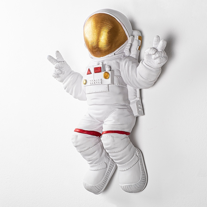 Nástenná dekorácia 47x35 cm astronaut zlatá