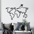 Nástenná dekorácia 60x42 cm mapa kov