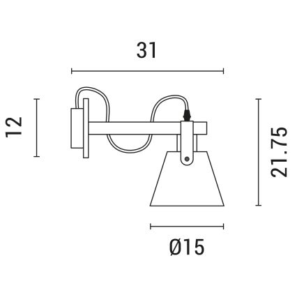 Nástenná lampa 1xE27/40W/230V biela