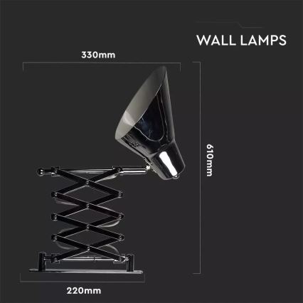 Nástenná lampa 1xE27/60W/230V