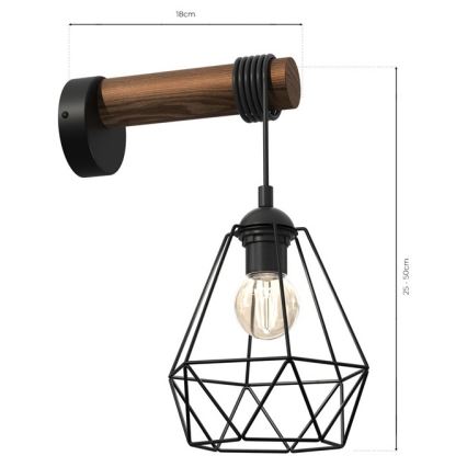 Nástenná lampa ACERO 1xE27/60W/230V