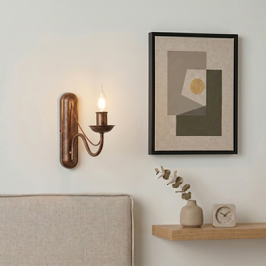 Nástenná lampa ANTON 1xE14/60W/230V bronzová
