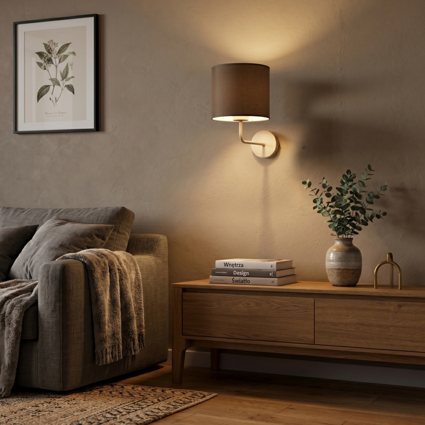 Nástenná lampa ARDEN 1xE27/15W/230V béžová/hnedá