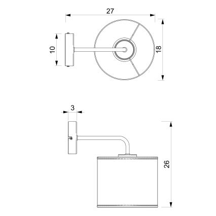 Nástenná lampa ARDEN 1xE27/15W/230V béžová/hnedá