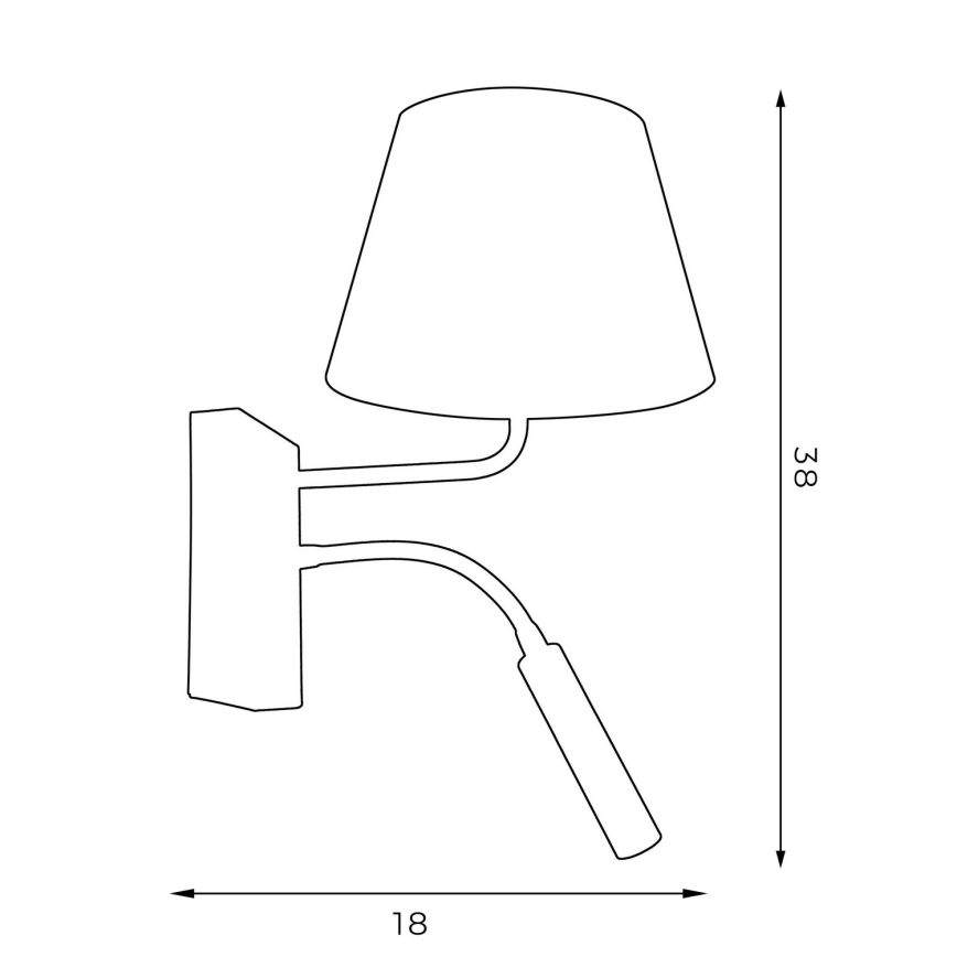 Nástenná lampa ARDEN 1xE27/60W+1xG9/8W/230V čierna/biela