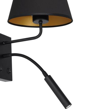 Nástenná lampa ARDEN 1xE27/60W/230V + 1xG9/8W čierna/zlatá