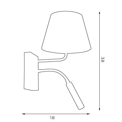 Nástenná lampa ARDEN 1xE27/60W/230V + 1xG9/8W čierna/zlatá