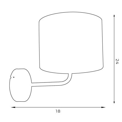 Nástenná lampa ARDEN 1xE27/60W/230V čierna/zlatá