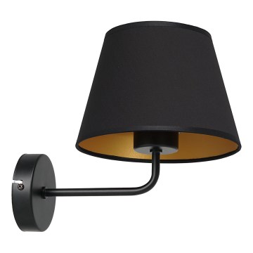 Nástenná lampa ARDEN 1xE27/60W/230V čierna/zlatá