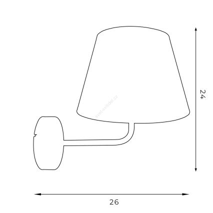 Nástenná lampa ARDEN 1xE27/60W/230V fialová/zlatá