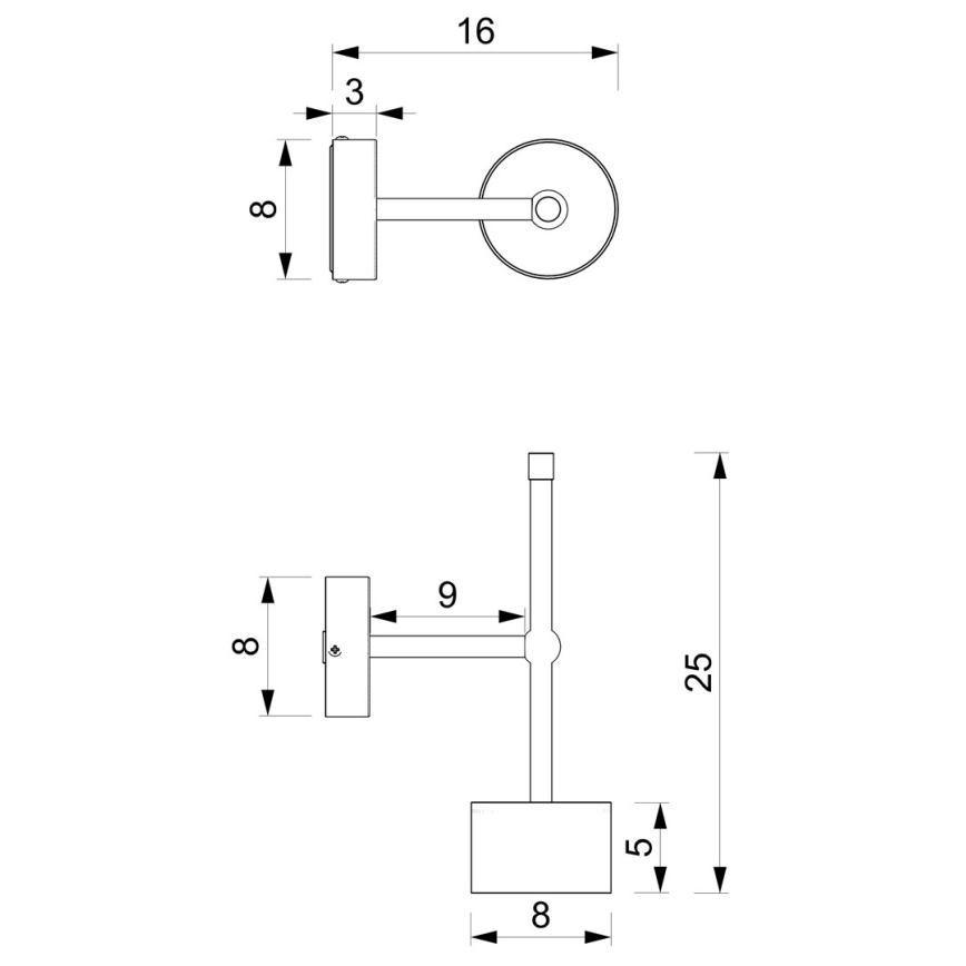 Nástenná lampa ARENA 1xGX53/11W/230V biela/lesklý chróm