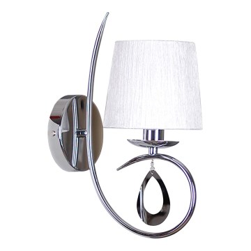 Nástenná lampa ARNIKA 1xE14/40W/230V lesklý chróm/biela