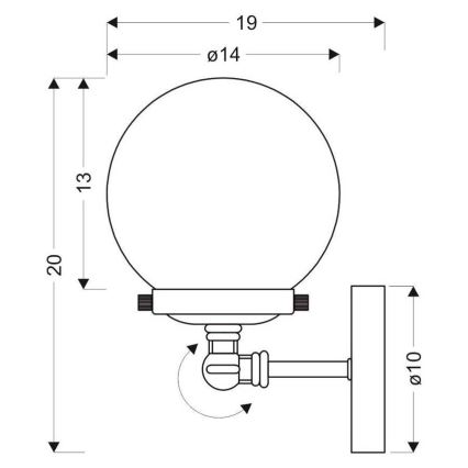 Nástenná lampa BALLET 1xE27/40W/230V matný chróm