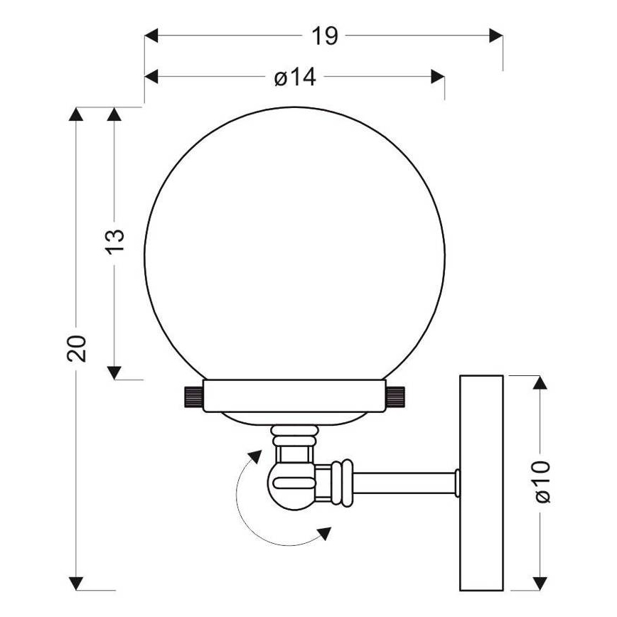 Nástenná lampa BALLET 1xE27/40W/230V matný chróm
