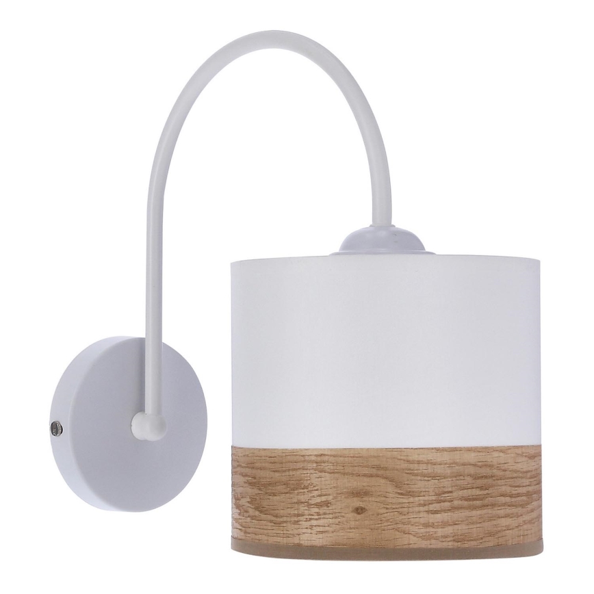 Nástenná lampa BIANCO 1xE27/40W/230V biela/hnedá