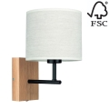 Nástenná lampa BOHO 1xE27/25W/230V dub – FSC certifikované