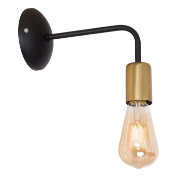 Nástenná lampa BRENDA 1xE27/60W/230V čierna/zlatá